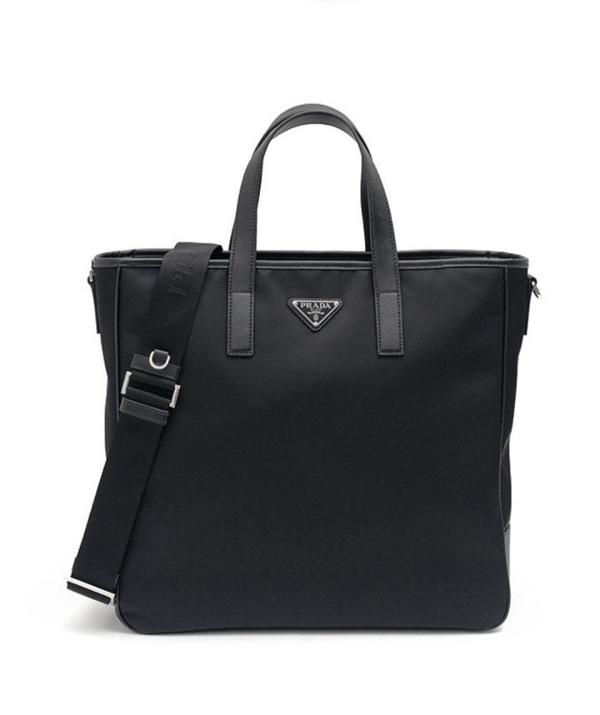 프** 공용 트라이앵글 로고 리나일론 토트백 블랙 2VG 064 VXOO2DMH F0002