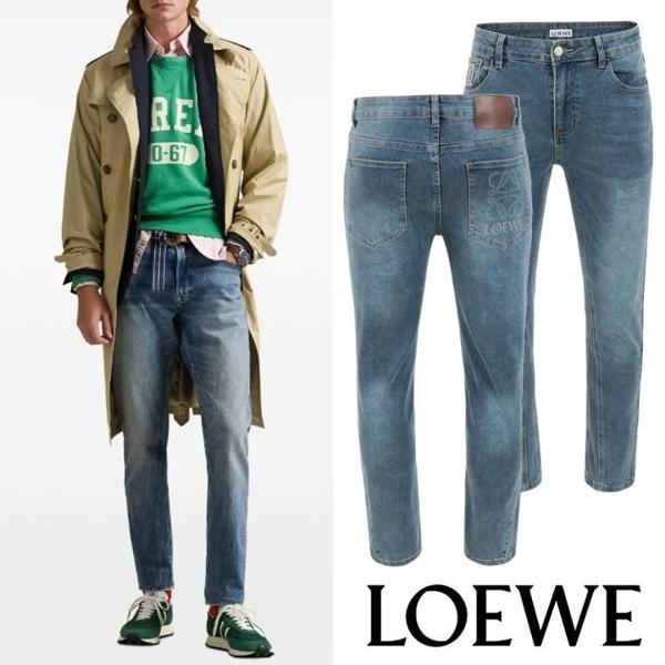 로** 레터링 아나그램 스팟페인트 데님