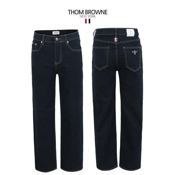 톰* 진청 스판 히든밴드 미디엄테이퍼드핏 데님