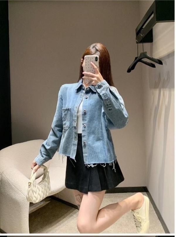 미*** 데님 셔츠 뒷포인트 재킷