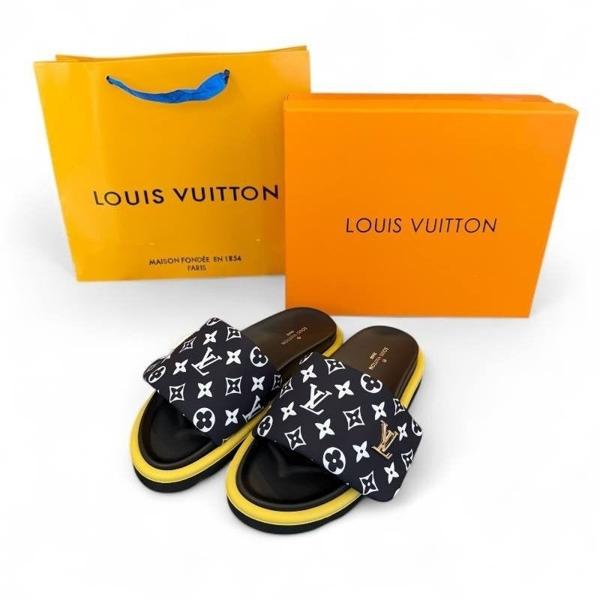 루* 스틸로고 뮬 모노그램 (블랙)