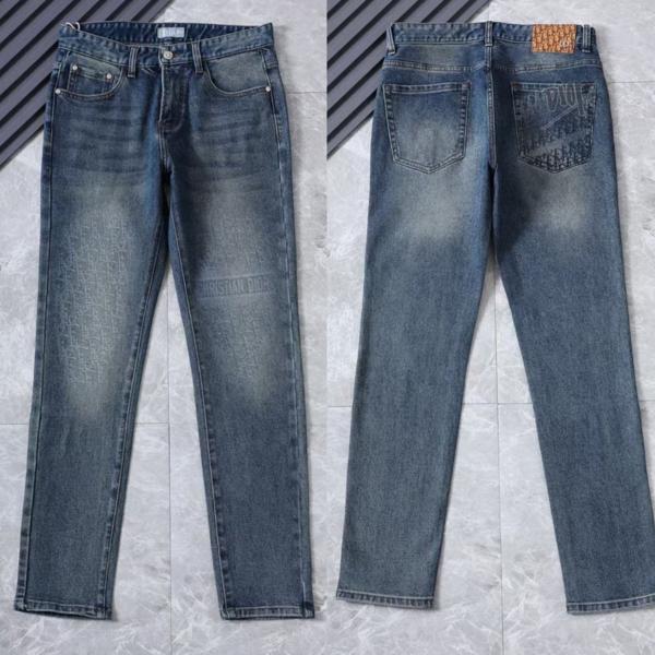 디* 로고 포인트 워싱스판 데님진수입최고급