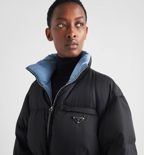 프** 리나일론 개버딘 후드 다운 코트