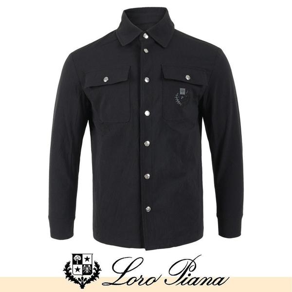 로* 피아나 투포켓 자수로고 코튼스판자켓