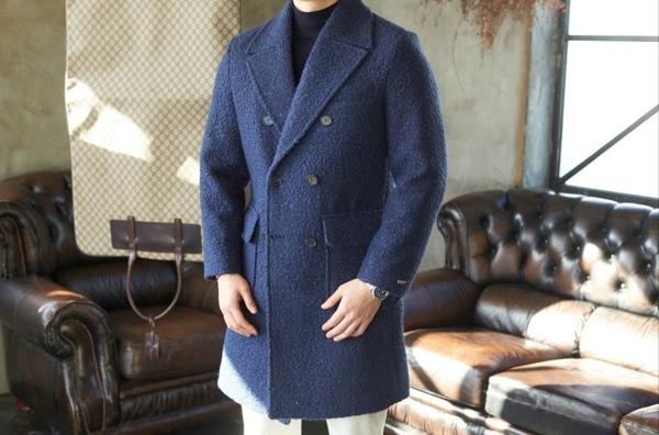 구* 카센 더블 브레스티드 코트