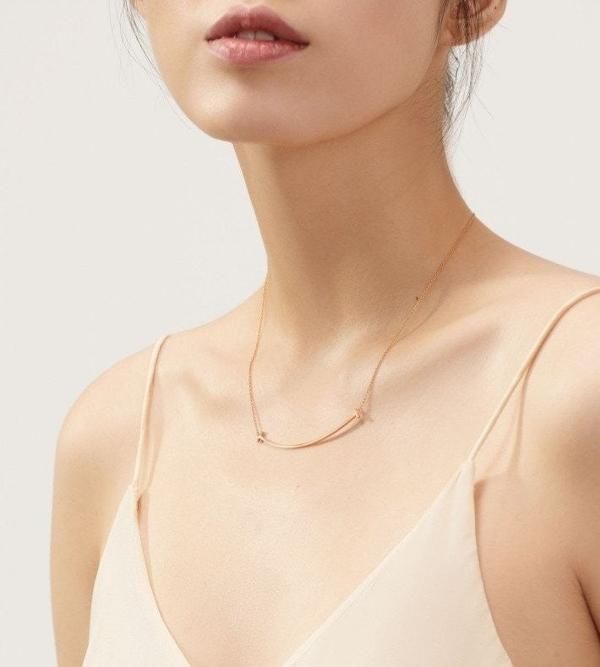 티** 스마일 T펜던트 라지 목걸이수입