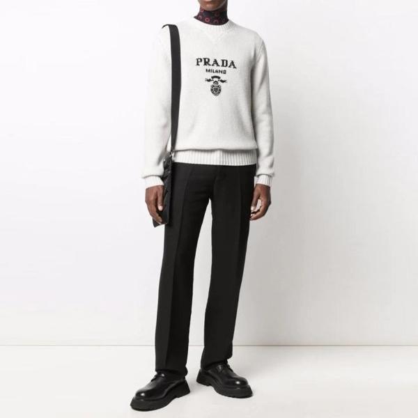 프** 수입고급 울 및 캐시미어 크루넥 스웨터