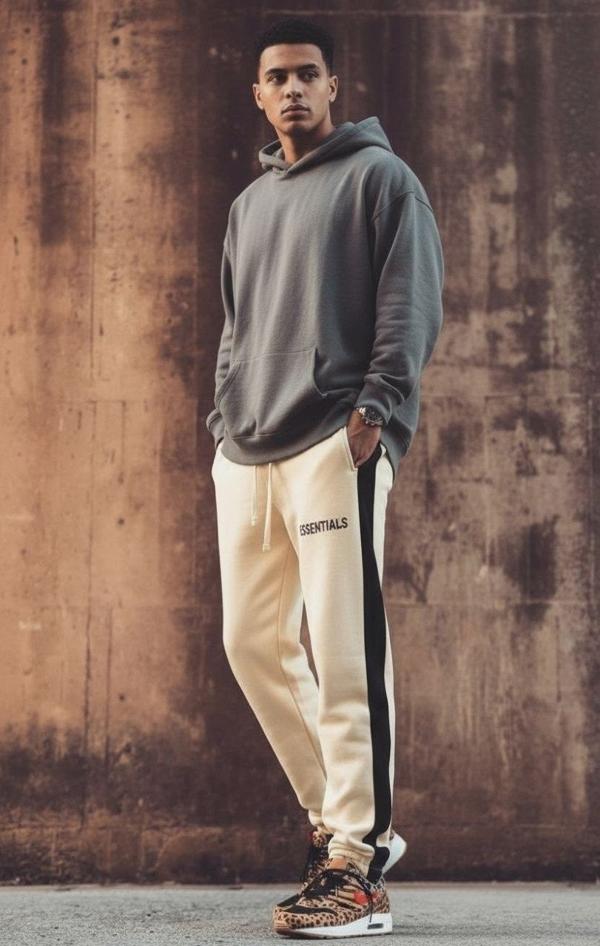 피**** 에센셜 사이드 드로스트링 기모 밴딩 팬츠수입풀