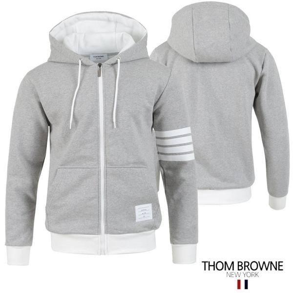 톰* 4바 배색 후드집업