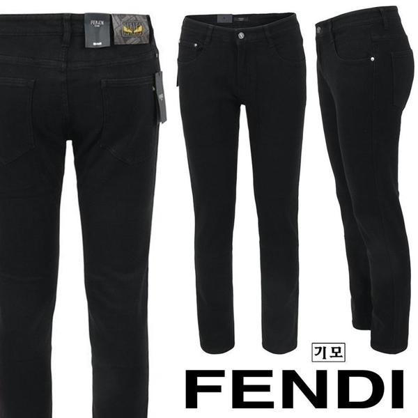 펜* 옐로우 로고 블랙슬림 일자진 기모 원단