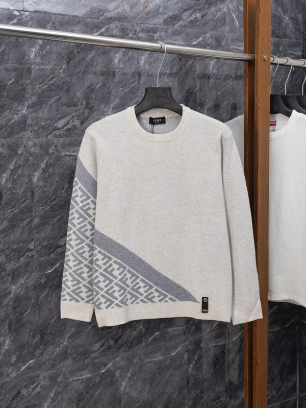 펜* FF로고 사선 울 니트