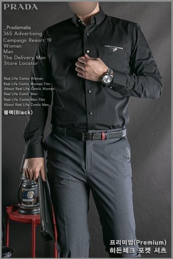 프** 히든체크 포켓 셔츠