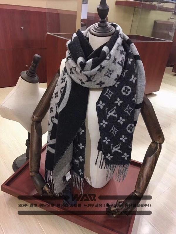 루* 하프 로고 캐시미어 머플러