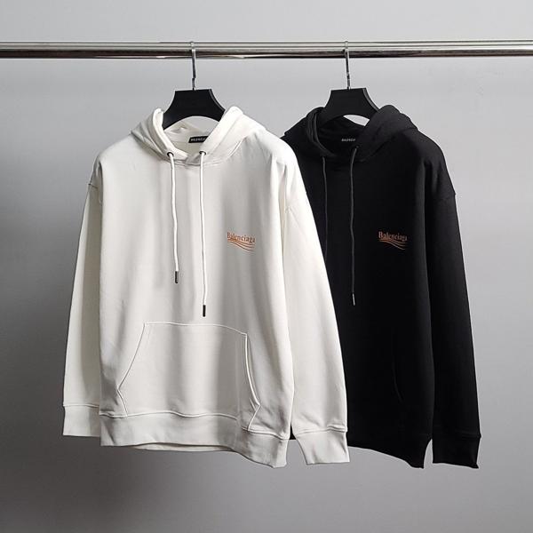 발**** 오렌지 웨이브 코튼 후드티