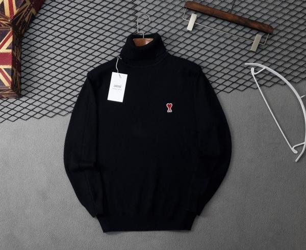 아* 스몰패치 로고캐시 목폴라 니트수입풀(남녀공용)