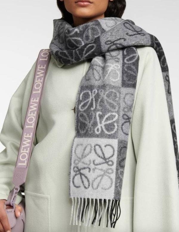 로** 아나그램 체크보드 울캐시 머플러수입최고급