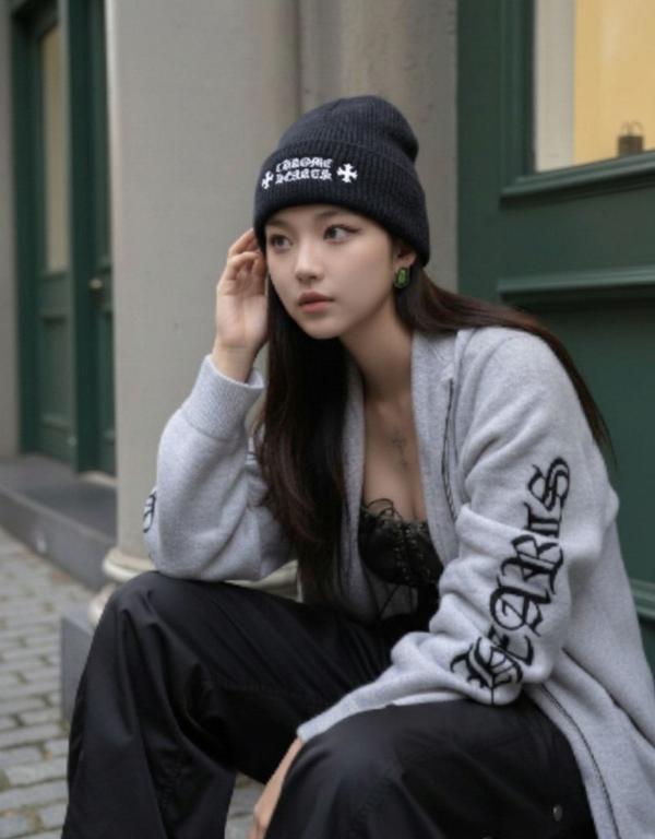 크* 크로스 레터링 자수 울비니수입풀 (남녀공용)