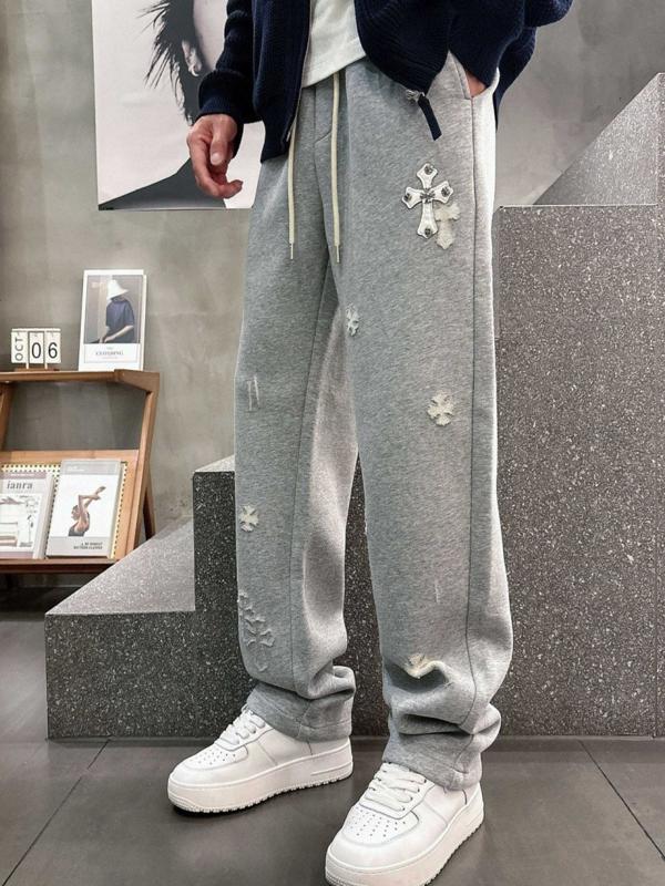 크* 크로스 로고 팬츠