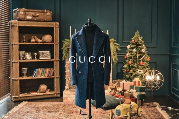 구* 최고급 알파카 더블 브레스티드 코트