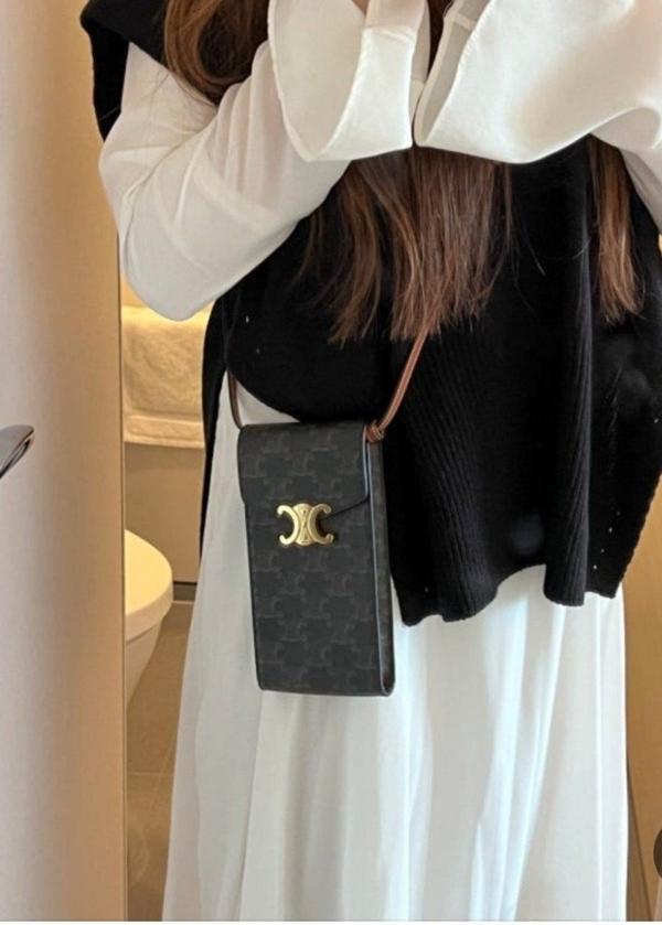 셀** 캔버스 버티칼 폰파우치 미니 크로스백