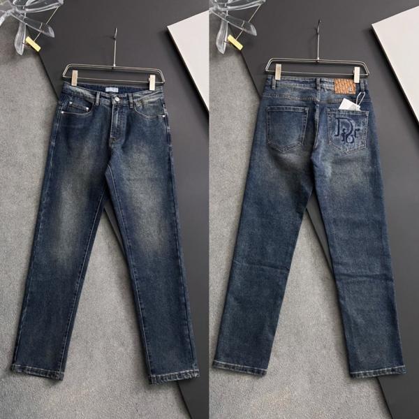 디* 로고 포켓 포인트 워싱스판 데님진수입최고급