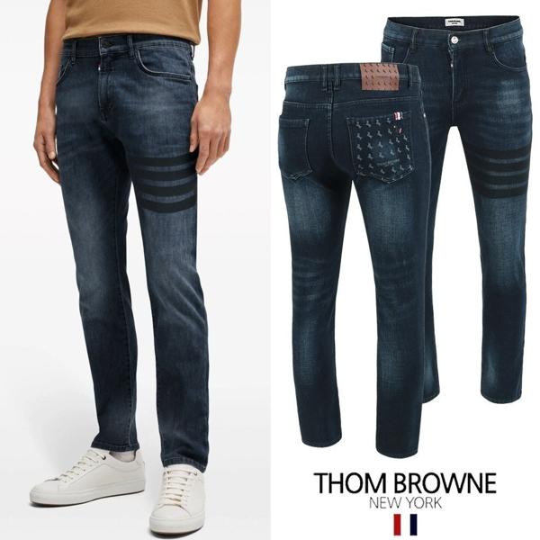 톰* 블랙4바 도그 멀티그래픽 융기모 슬림진 융기모