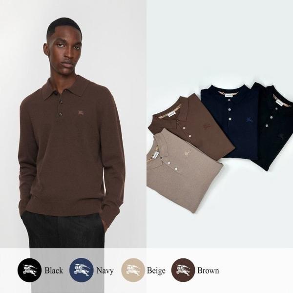 버** 기마 자수 카라 니트