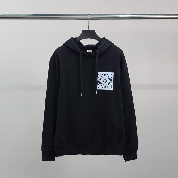 로** 스퀘어로고 코튼 후드티