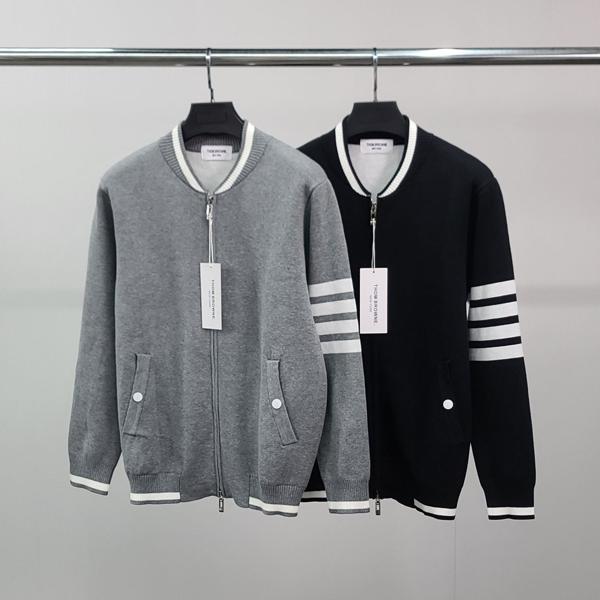 톰* 사선완장 클래식 니트 집업