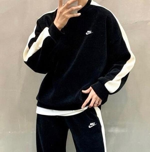 나** 코듀로이 맨투맨팬츠 세트