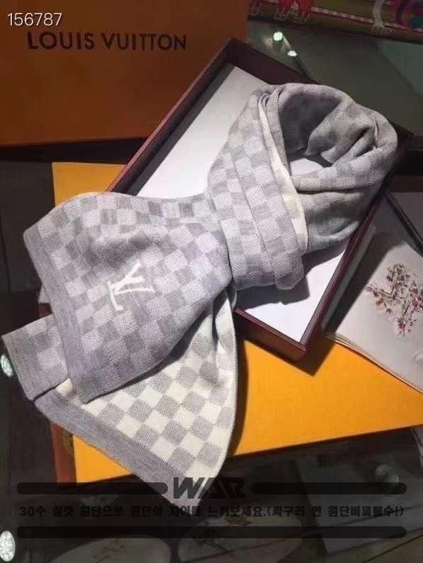 루* 다미에 로고 그레이 머플러