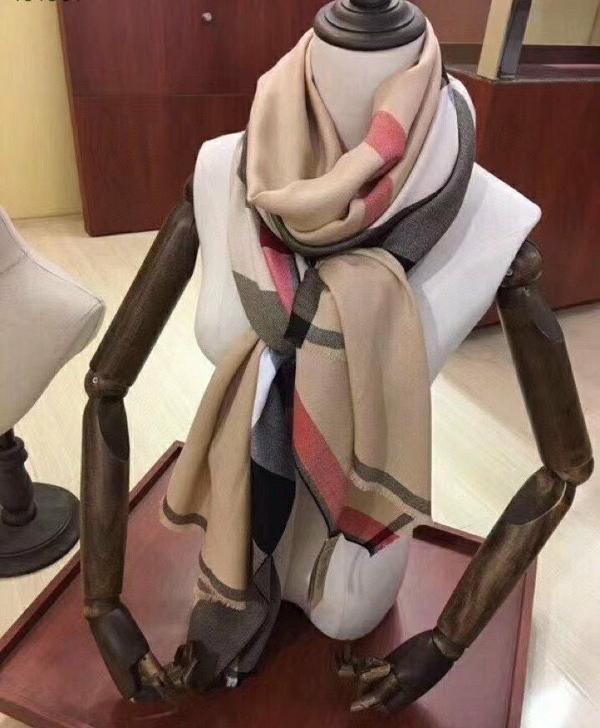 버** 체크 빅로고 캐시미어 머플러 (남녀공용)