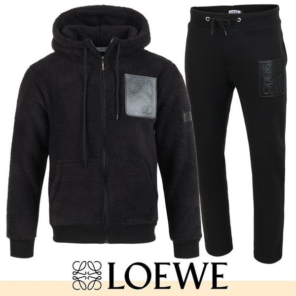 로** 가죽 로고 양털 셋업 기모 원단