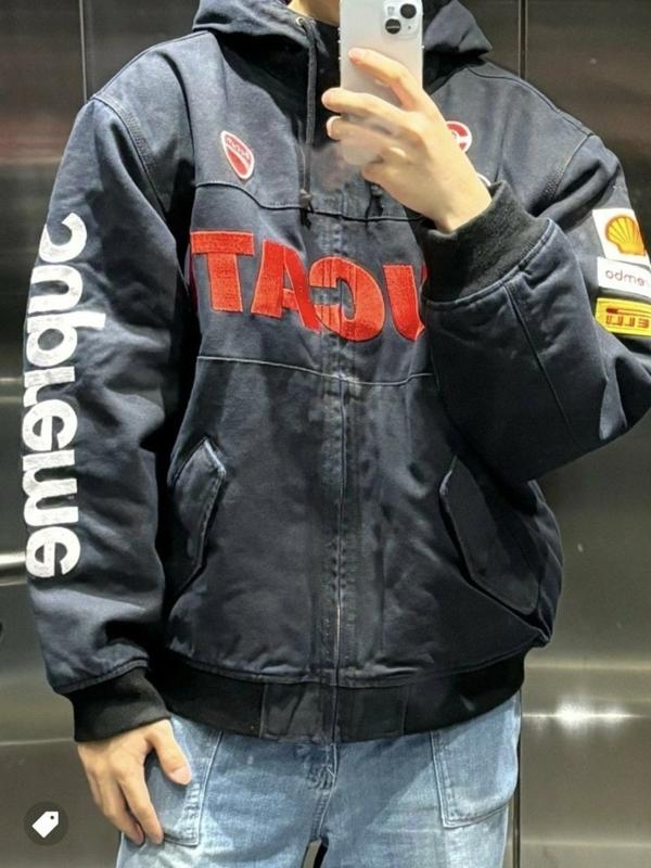 슈**  두카티 후드 레이싱 자켓