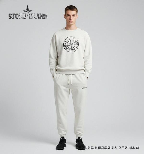 스* 빈티지로고 패지 맨투맨 기모세트 61