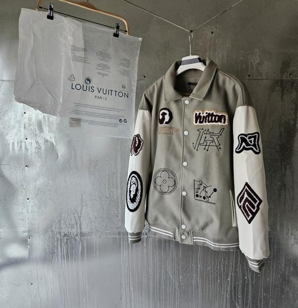 루* 바시티 패치 블루종 자켓