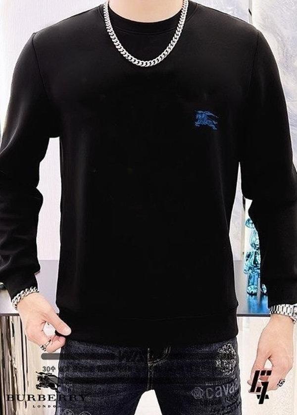 버** 블루 기사로 빈티지레터링 백로고 밍크양기모 티셔츠