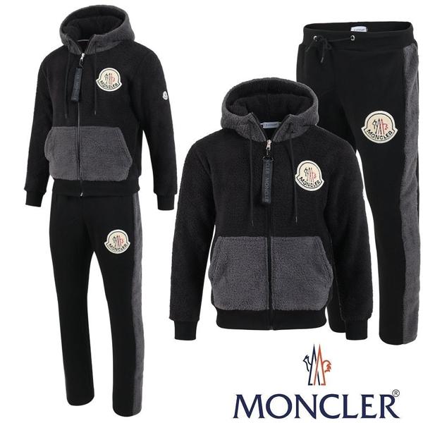 배색 양털 셋업 기모 원단