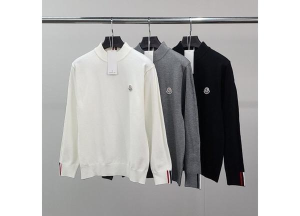 삼선라인 포인트 반목 니트