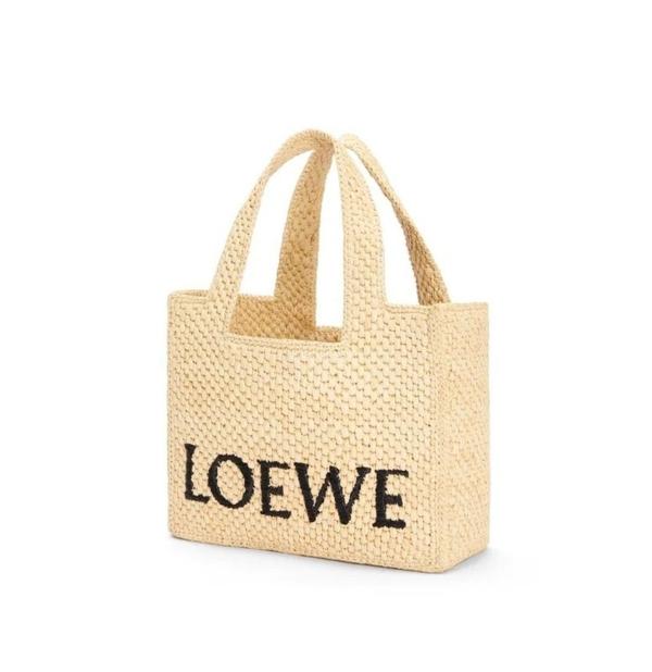 로** 라피아 토트 베이지