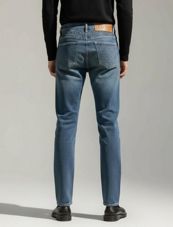 로** 아나그램 엠보 포인트 워싱스판 데님진수입최고급