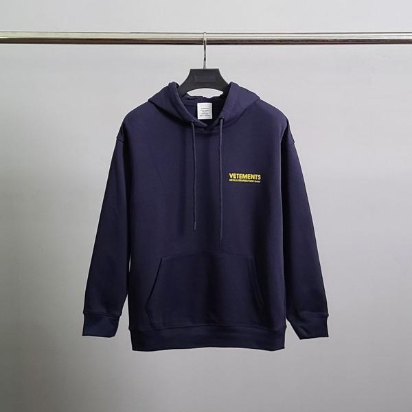 베** 옐로우로고 코튼 후드티