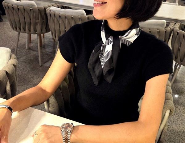 에*** 실크 샹달까레 스카프