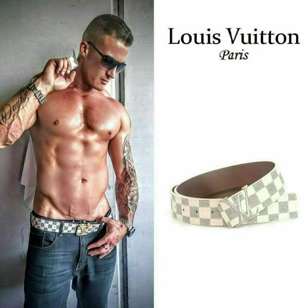 루* 다미에실버장식 벨트