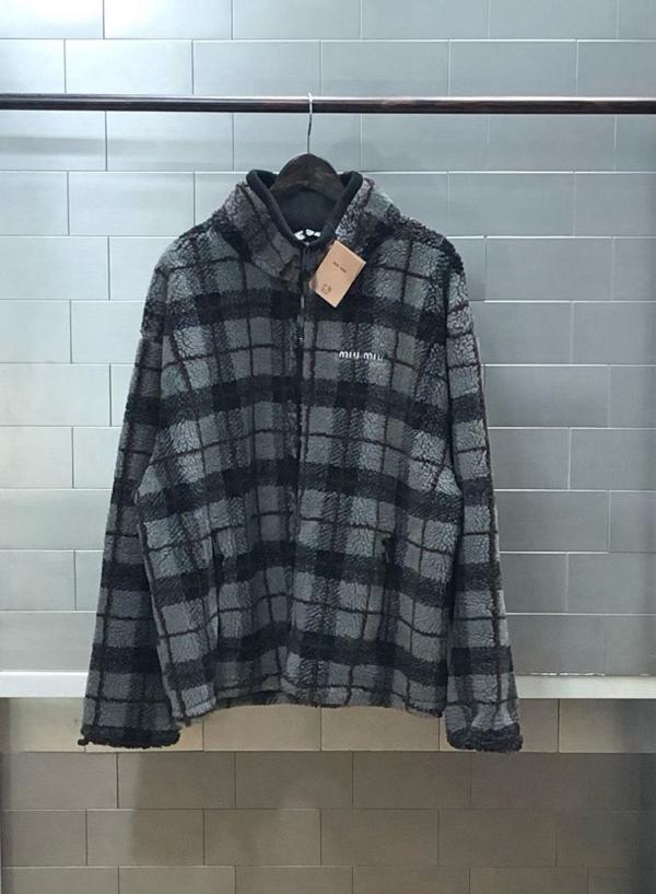 미*** 체크 플리스 집업 자켓