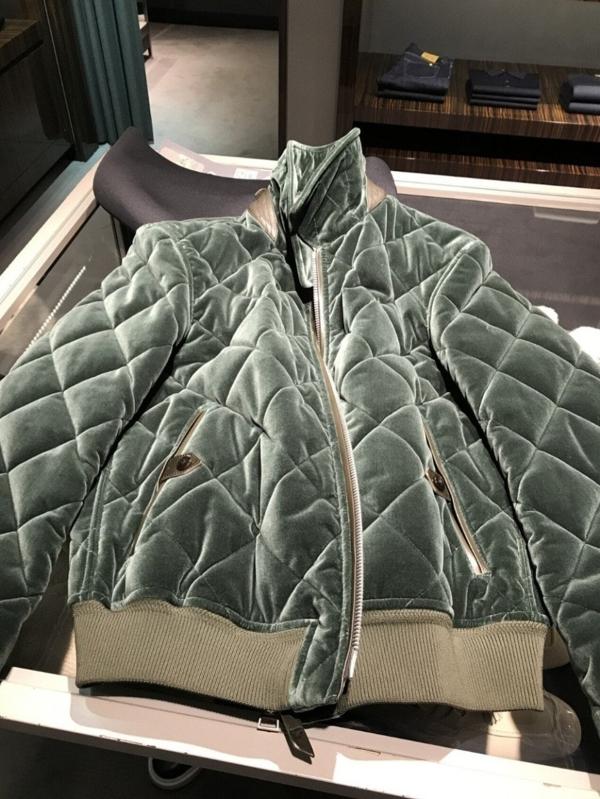 톰** 퀄팅 벨벳 패딩자켓