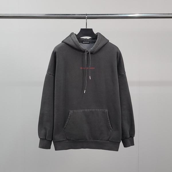 발**** 레드레터링 피그먼트 기모 후드티