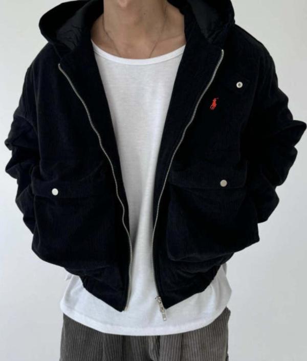 폴* 랄프로렌 크롭 코듀로이 자켓