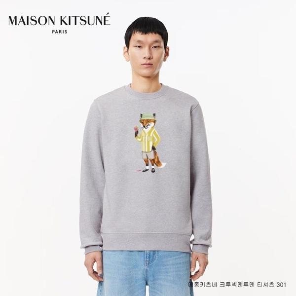 메* 키츠네 크루넥 기모맨투맨 티셔츠 301