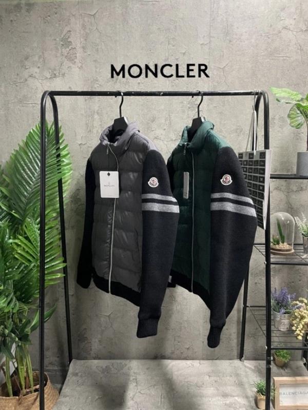 배색니트패딩 자켓